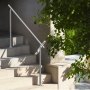 VEVOR Handrails for Outdoor Stairs, 150 cm Long Stair Handrail Set, Stainless Steel Transition Railing with Mounting Kit, Double-Post Stair Handrails for Seniors, Porch and Terrace