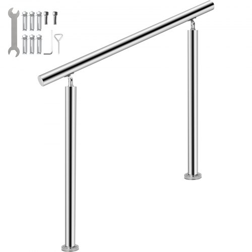 VEVOR Barandilla para Escalera 80 x 85 cm Pasamanos Escalera para 1-2 Escalones