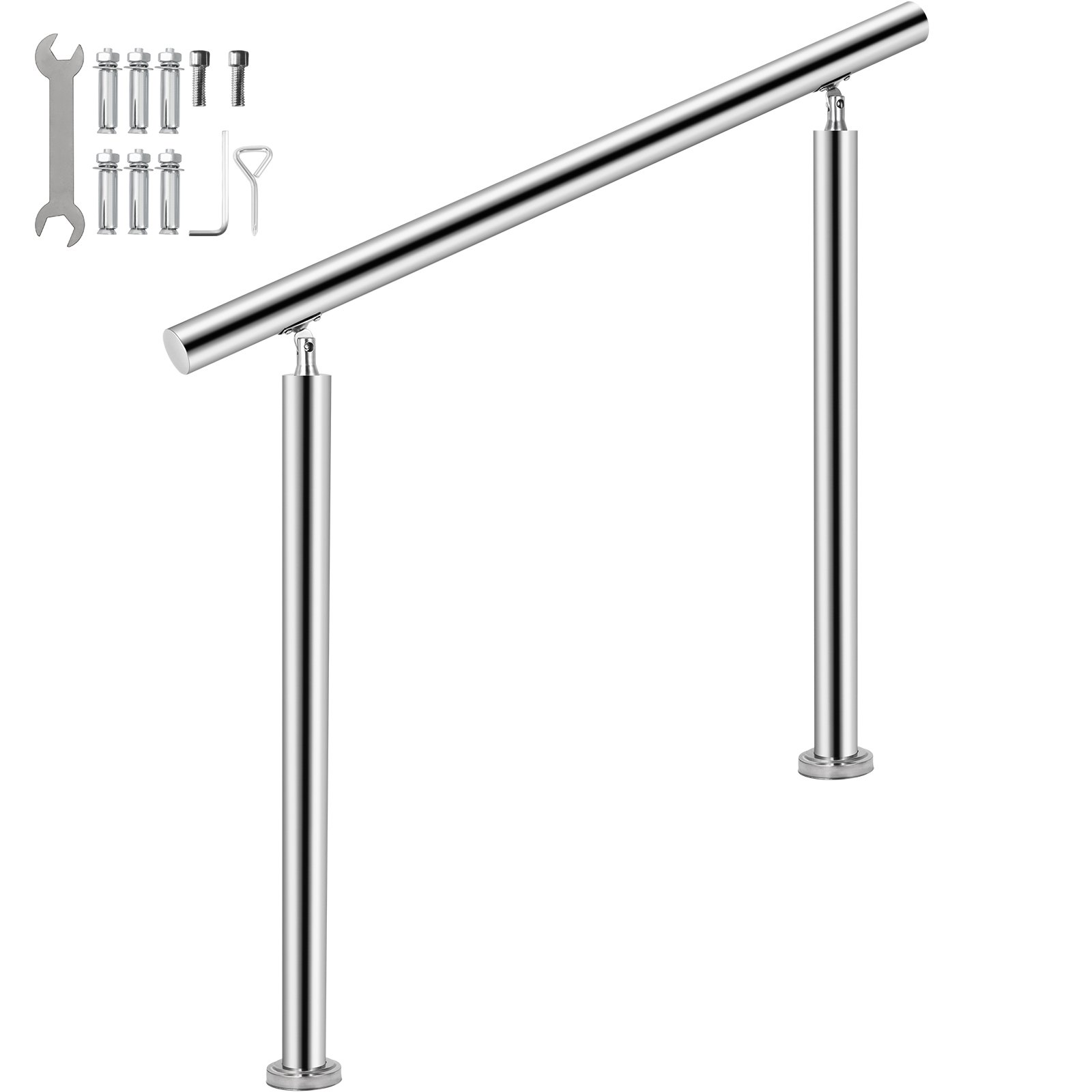 VEVOR Barandilla para Escalera 80 x 85 cm Pasamanos Escalera para 1-2 Escalones