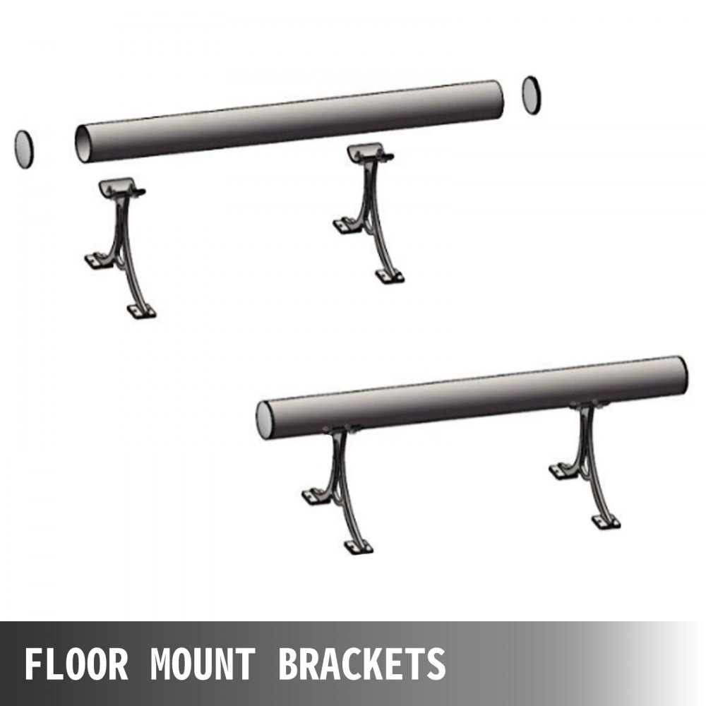 Kit De Barra Extensible Acero Inoxidable Soporte De Barra De 60cm Rieles De Pie