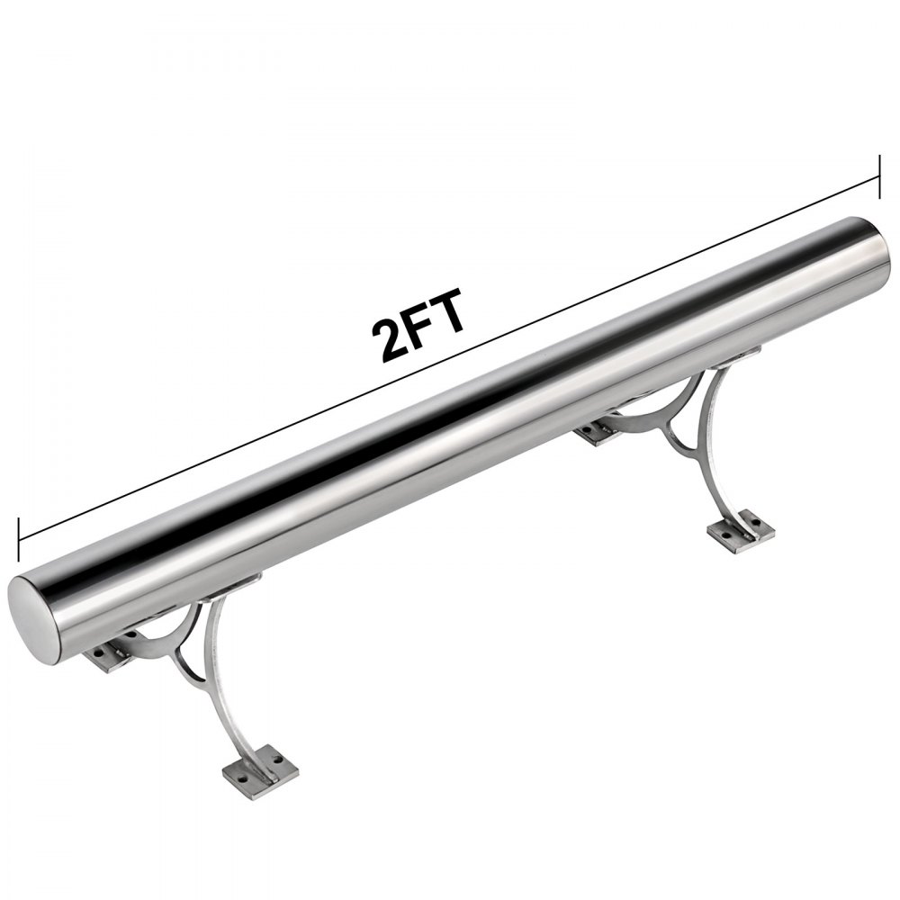 Kit De Barra Extensible Acero Inoxidable Soporte De Barra De 60cm Rieles De Pie