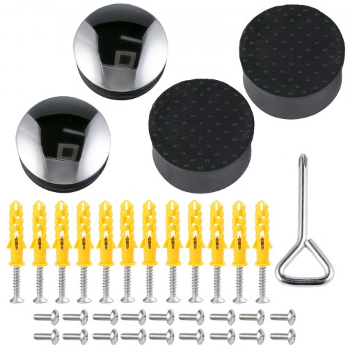 VEVOR Kit de Barra Extensible de Acero Inoxidable, Soporte de Barra de 152cm, Riel de Pie con Tubo de 5 cm, Barra de Montaje, Barra Extensible a Presion, para Bares Restaurantes Tiendas Residencia
