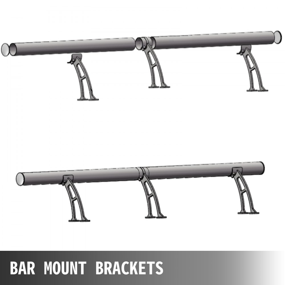 Kit De Barra Extensible De Acero Inoxidable Barra 213cm Rieles Pie Montaje Pared