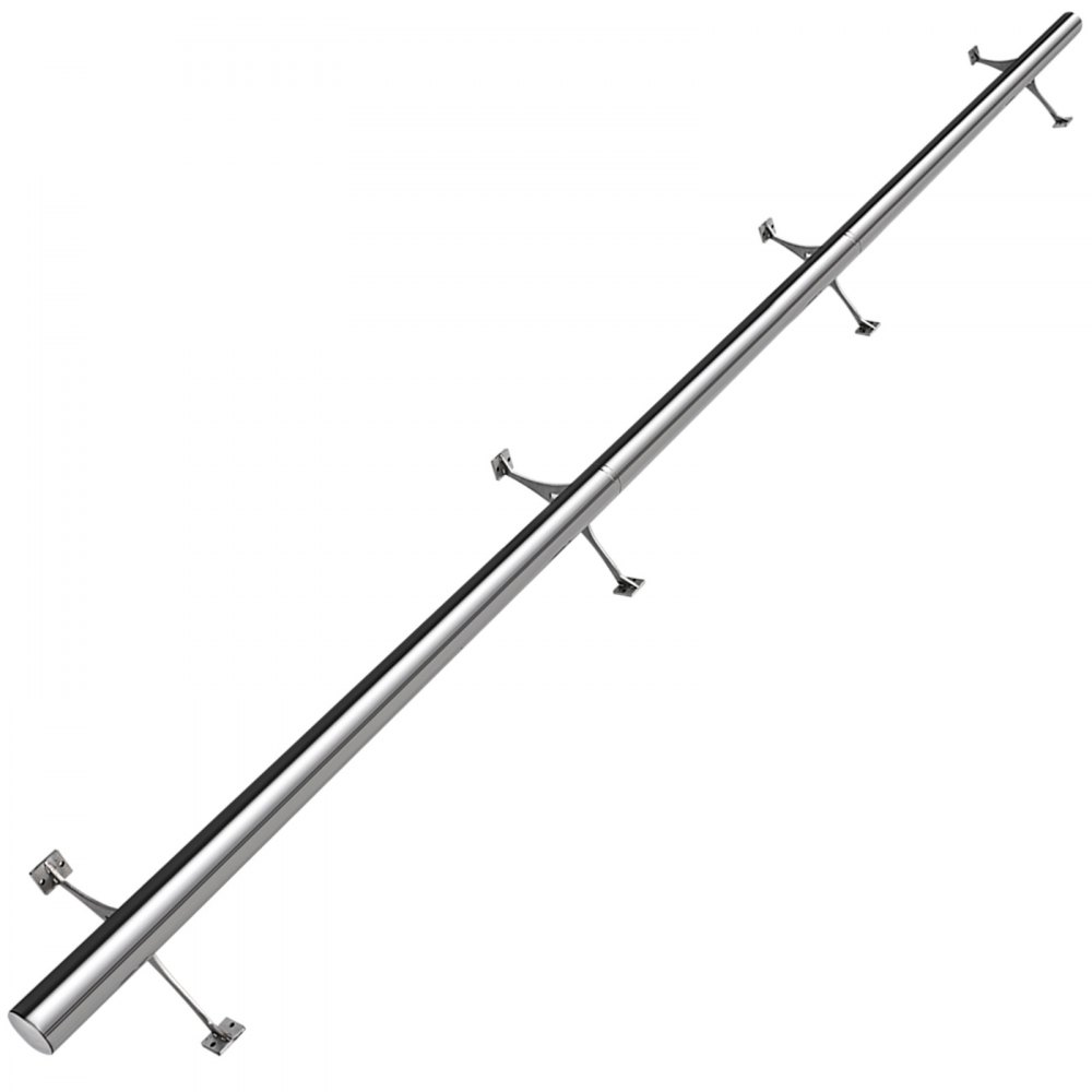 Kit De Barra Extensible Acero Inoxidable Soporte De Barra De 274cm Rieles De Pie