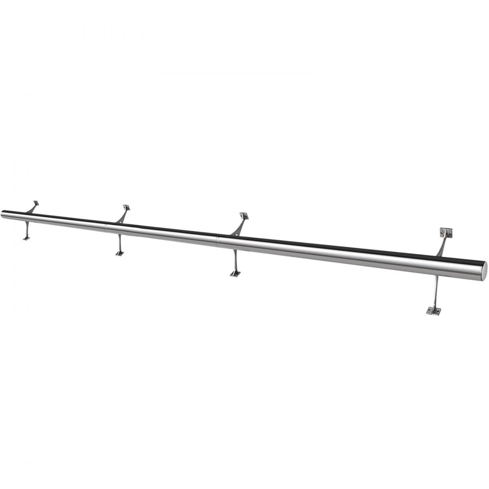 Kit De Barra Extensible Acero Inoxidable Soporte De Barra De 274cm Rieles De Pie