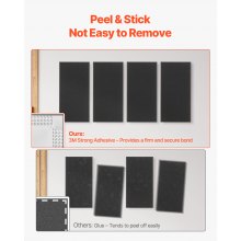 VEVOR Paneles Acústicos de Fibra de Vidrio, Paneles de Absorción de Sonido, Insonorizados Autoadhesivos, para Estudios, Oficinas, Cine en Casa, Salas de Reuniones, Negro, 600 x 300 x 50 mm, 4 uds