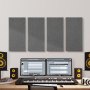 VEVOR acoustic panels, 4 pieces, 600x300x50 mm, fiberglass, sound-absorbing panels, self-adhesive, acoustic wall panels, for studios, offices, home cinemas, conference rooms, gray