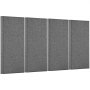 VEVOR acoustic panels, 4 pieces, 600x300x50 mm, fiberglass, sound-absorbing panels, self-adhesive, acoustic wall panels, for studios, offices, home cinemas, conference rooms, gray