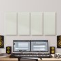VEVOR acoustic panels, 4 pieces, 600x300x50 mm, wall panels, sound-absorbing panels, self-adhesive, soundproof wall panels, for studios, offices, home cinemas, conference rooms, beige