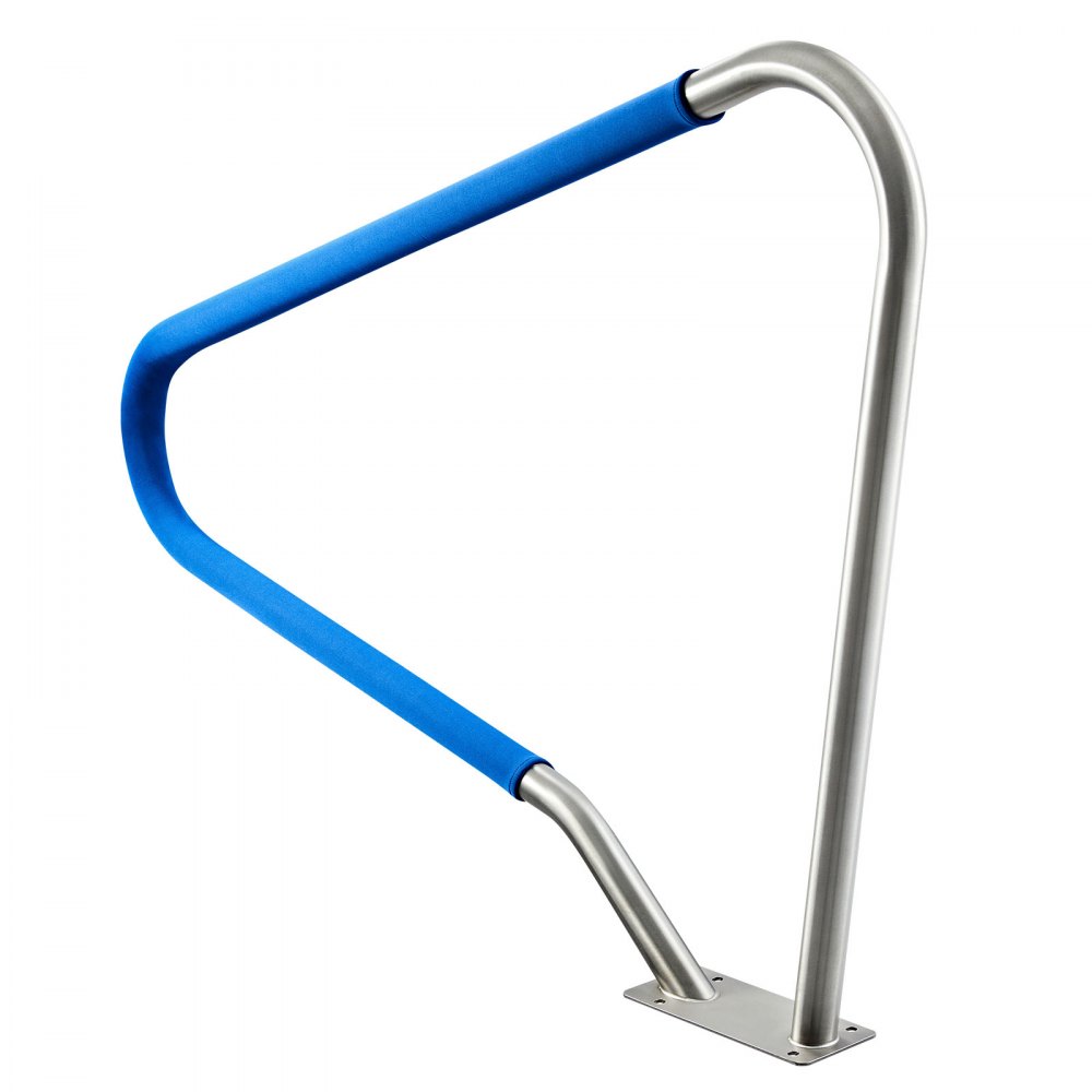 VEVOR Barandilla para Piscina, Carga de 100 kg, Acero Inoxidable 304, Cubierta Antideslizante Extraíble, Amplia Gama de Accesorios, para Piscinas, Parques Acuáticos y Spas, 1220 x 100 x 915 mm