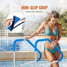 VEVOR Rampa Piscina Barandilla Barra Prefabricada Acero Inoxidable 1165x935 mm