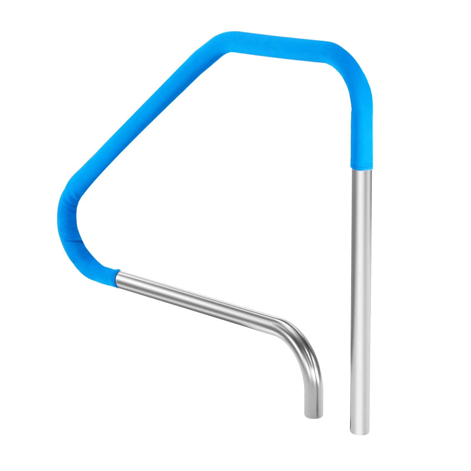 VEVOR Pool Handrail, 1165 x 42 x 935 mm Handle Arch, Stainless Steel (Prefabricated) for Indoor/Outdoor Pools, Pool Entry, Rustproof Grab Handle with Blue Handle Cover & Accessories for Spas, Entry Aid
