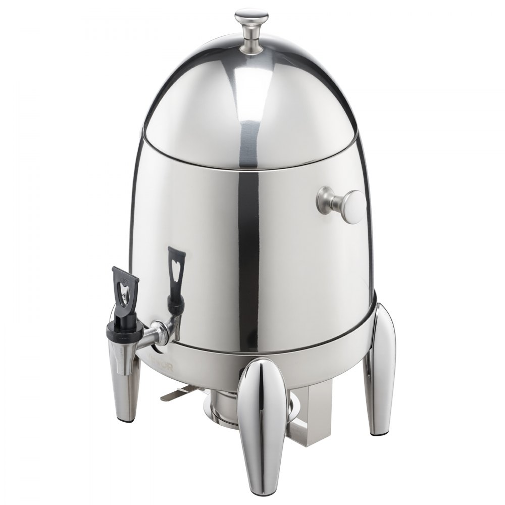 VEVOR Beverage Dispenser, Hot Beverage Dispenser (12 L) made of stainless steel with alcohol burner, Cold Beverage Dispenser with drip-free tap for coffee, tea, hot water, for restaurants, hotels, parties