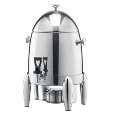 VEVOR Dispensador de Bebidas de Acero Inoxidable 12 L con Quemador de Alcohol, para Café, Té y Agua Caliente, con Grifo para Hielo, Ideal para Restaurantes, Hoteles y Fiestas, 280 x 280 x 520 mm