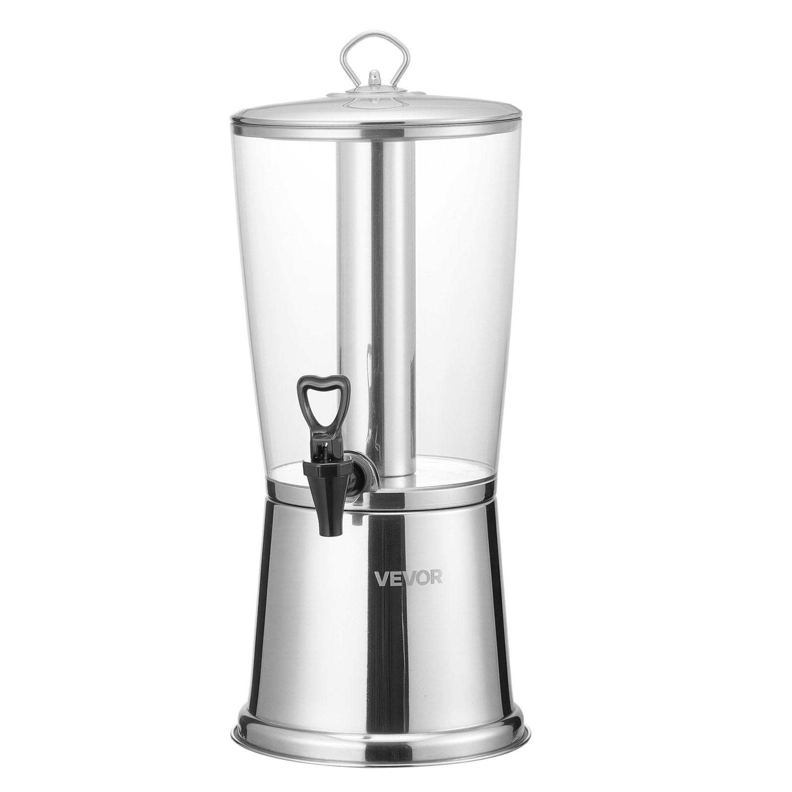 VEVOR Beverage Dispenser (1 x 8 L) for Parties, Juice Dispenser (made of stainless steel and plastic) with drip-proof tap, Water Dispenser for Restaurants, Parties, Lemonade, Iced Tea, Homemade Drinks