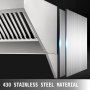 VEVOR Campana Extractora de Concesión, Escape de Campana de Camión de Alimentos, 2,100 mm x 760 mm, Acero Inoxidable, Extractor de Humos de Alta Resistencia y Fácil de Instalación de Calidad