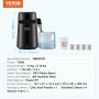 VEVOR Destilador de Agua 4L Máquina de Agua Destilada 1L/h 750W  Máquina de Destilación de Agua Interior en Acero Inoxidable de Grado Alimenticio Alta Eficiencia para Purificar Agua del Grifo, Negro