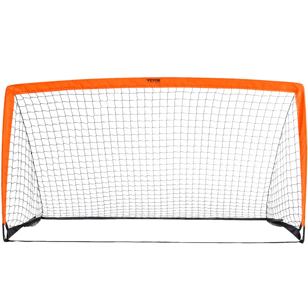 VEVOR Portería de Fútbol Emergente para Niños de 189 x 99 cm con Bolsa de Transporte, Portería Portátil Marco de Fibra de Vidrio y Red de Dacron para Entrenar en Patio, Jardín, Parque al Aire Libre