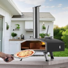 VEVOR Horno de Pizza Portátil Exteriores 888 x 410 x 680 mm Hierro Pulverizado