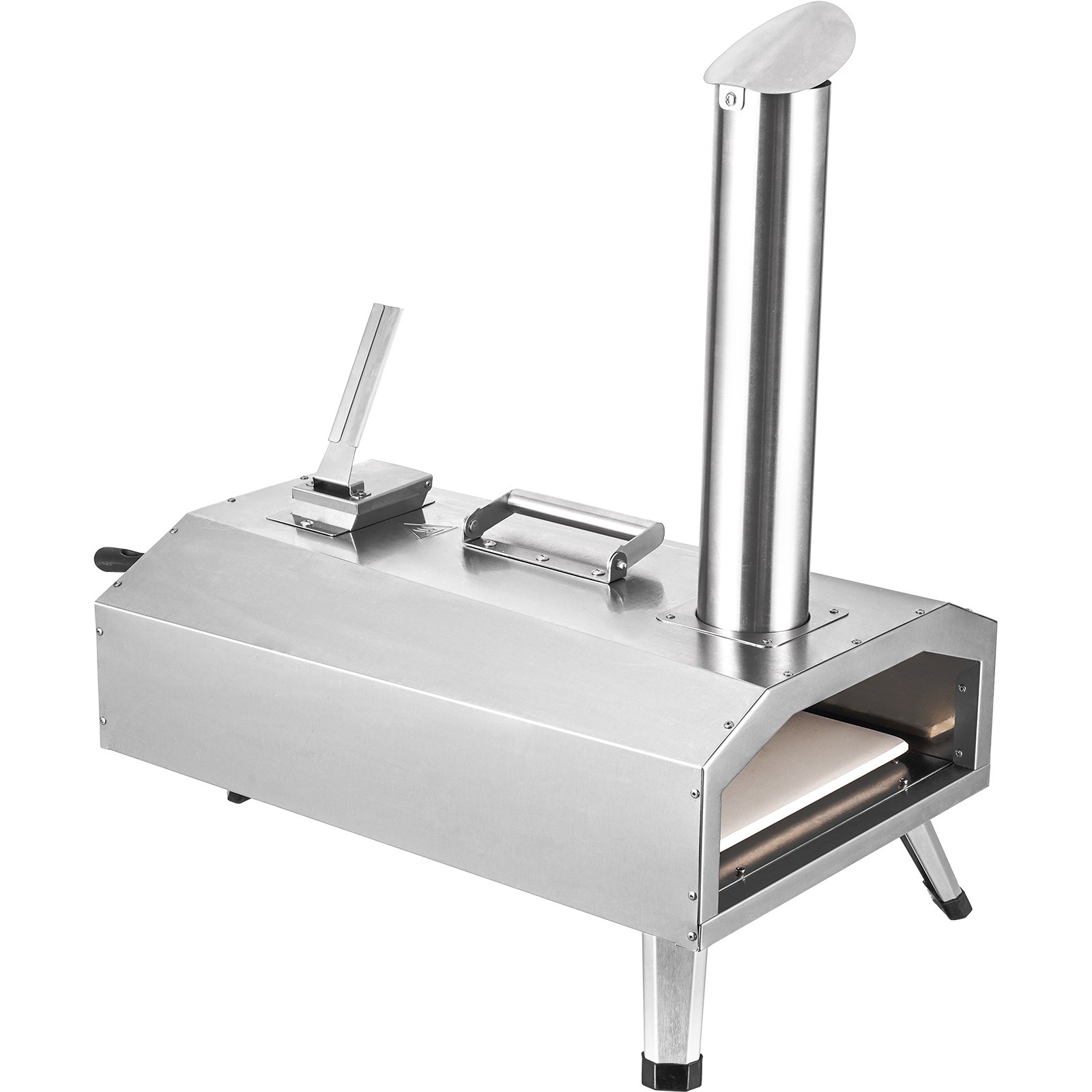 Horno de pizza de combustible dual VEVOR para uso al aire libre, horno de pizza portátil de 12", horno de pizza para exteriores alimentado con pellets y gas con piedra de pizza de cordierita espesa, pata plegable para acampar y patio trasero