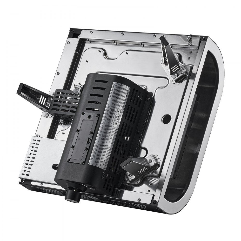 VEVOR Horno de Pizza para Exteriores, de Gas Propano, con Rotación Eléctrica y Piedra para Pizza Gruesa, Portátil, para Acampar, Jardín, Patio y con Bolsa de Transporte, Negro, 470 x 430 x 270 mm