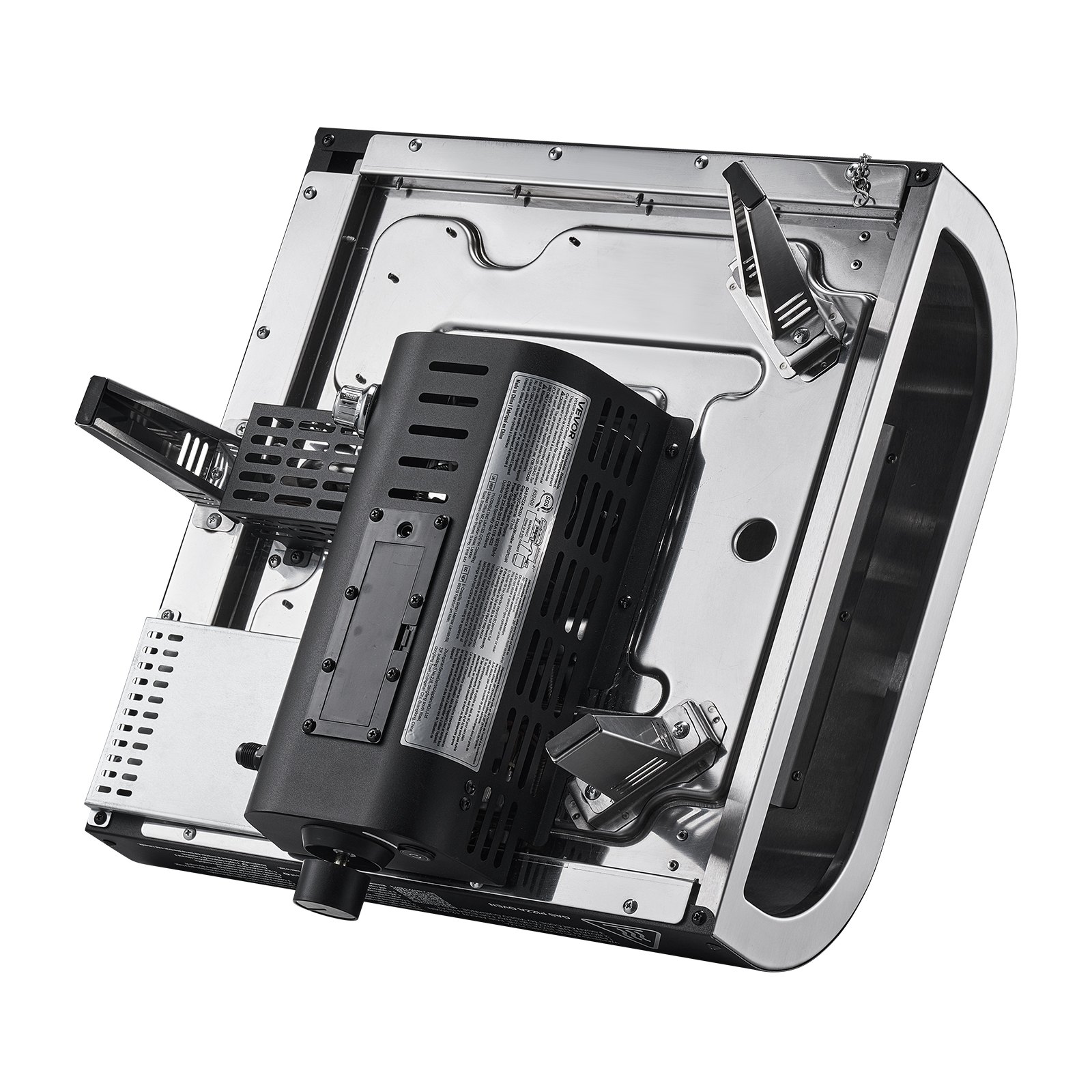 VEVOR Horno de Pizza para Exteriores, de Gas Propano, con Rotación Eléctrica y Piedra para Pizza Gruesa, Portátil, para Acampar, Jardín, Patio y con Bolsa de Transporte, Negro, 470 x 430 x 270 mm