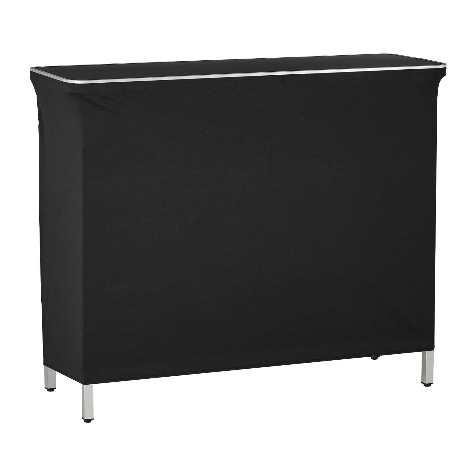 VEVOR Mesa de Bar Portátil 1100 x 390 x 880 mm, Barra de Fiesta Plegable, con Soportes Laterales Falda Estante de Almacenamiento Bolsa de Transporte, Estación de Bar Exterior para Feria Eventos Fiesta