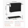VEVOR Mesa de Bar Portátil 1100 x 385 x 885 mm, Estación de Bar Plegable, con Estantes de Almacenamiento Falda de Cierre de Contacto Bolsa de Transporte, Barra de Fiesta Móvil para Eventos Ferias