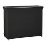 VEVOR Mesa de Bar Portátil 1105 x 390 x 1010 mm, Estación de Bar Plegable, Altura Ajustable, con Funda 2 Estantes de Almacenamiento Bolsa de Transporte, Barra de Bar Exterior para Eventos Feria Fiesta