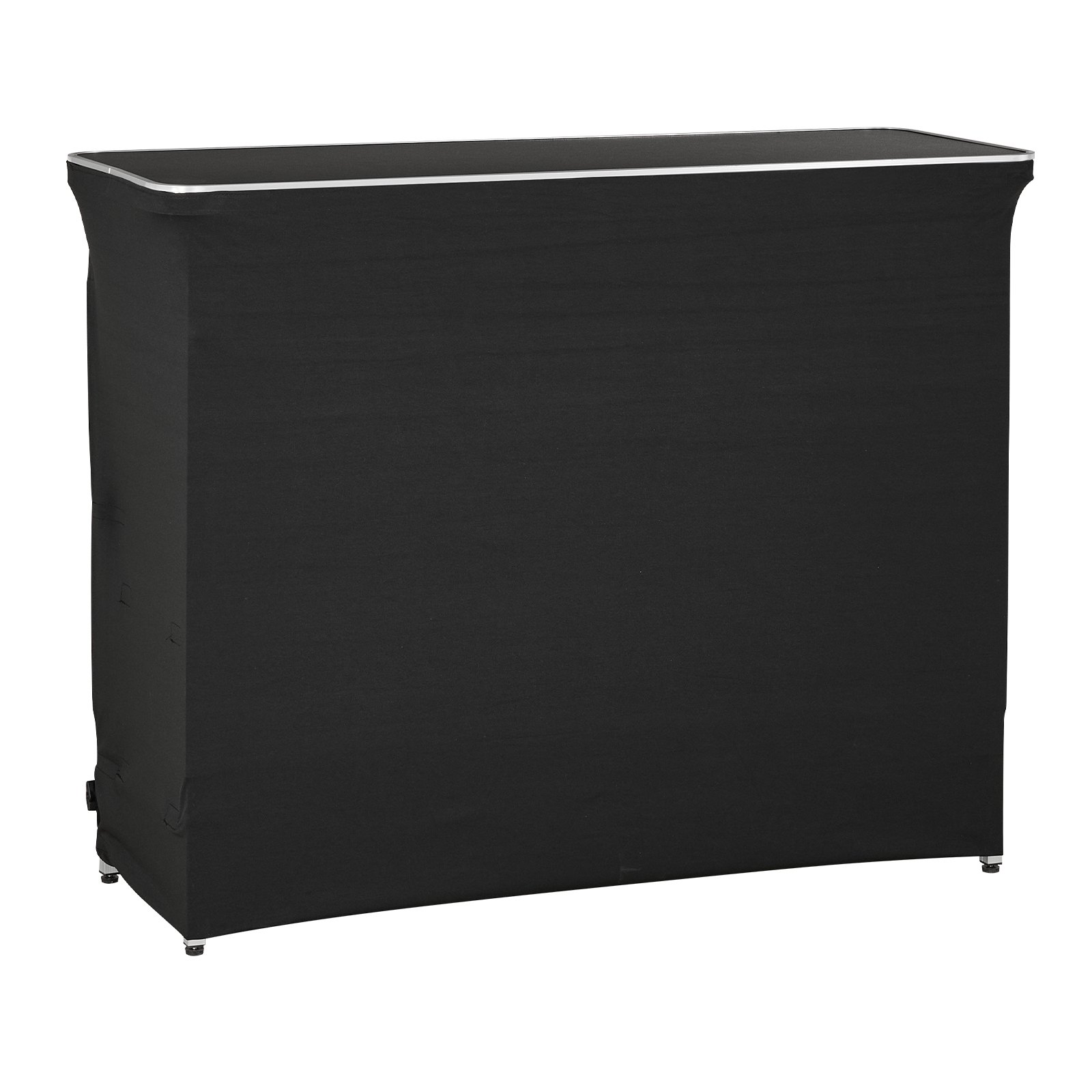VEVOR Mesa de Bar Portátil 1105 x 390 x 1010 mm, Estación de Bar Plegable, Altura Ajustable, con Funda 2 Estantes de Almacenamiento Bolsa de Transporte, Barra de Bar Exterior para Eventos Feria Fiesta