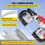 VEVOR Sierra de Cinta de Metal 220 V 1100 W Sierra de Cinta Profesional Tamaño de Corte 12,7 cm 137,8-472,4 Pies/min Sierra de Cinta de Corte para Metal, Acero, Aluminio y Cable Compuesto sin Base