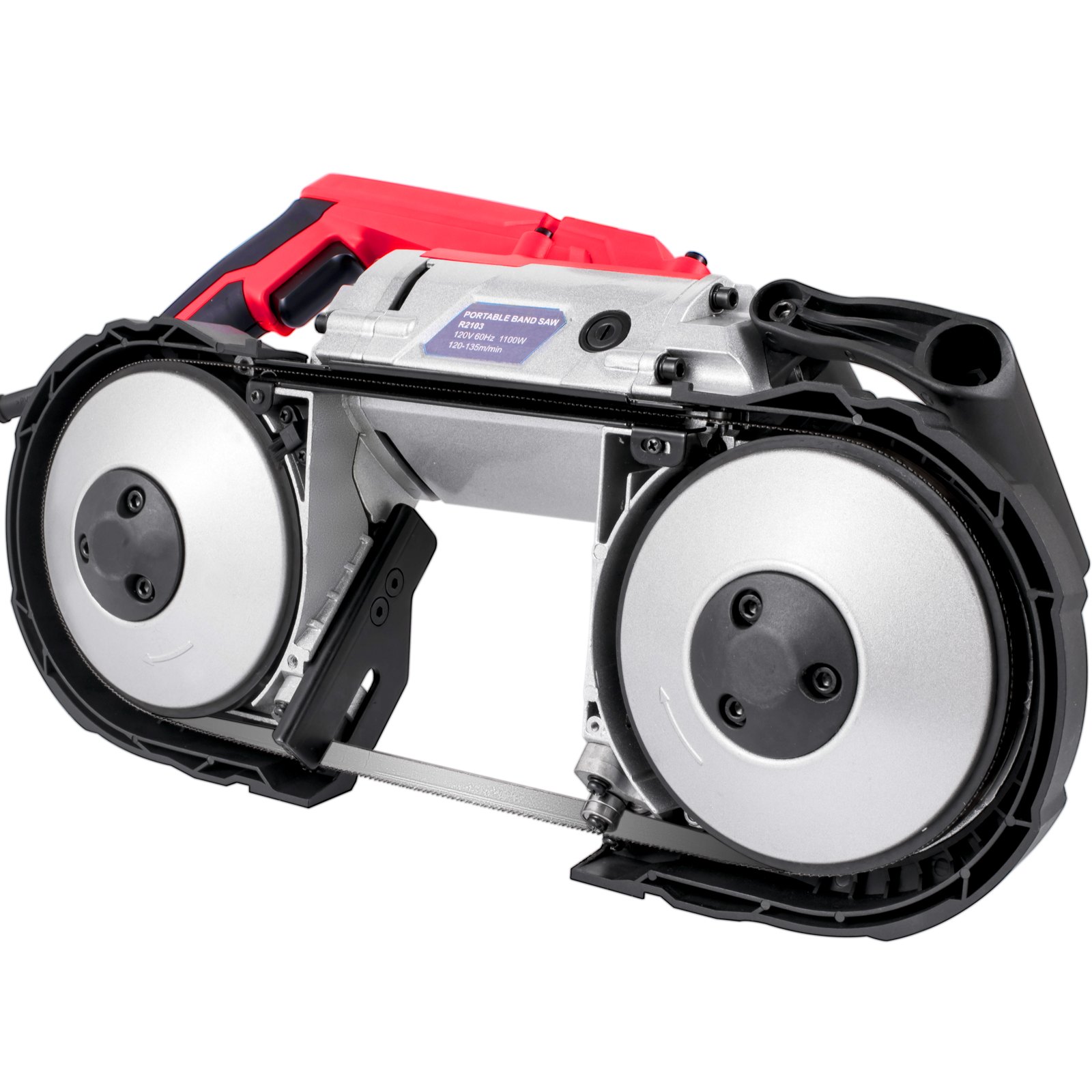 VEVOR Sierra de Cinta de Metal 220 V 1100 W Sierra de Cinta Profesional Tamaño de Corte 12,7 cm 137,8-472,4 Pies/min Sierra de Cinta de Corte para Metal, Acero, Aluminio y Cable Compuesto sin Base