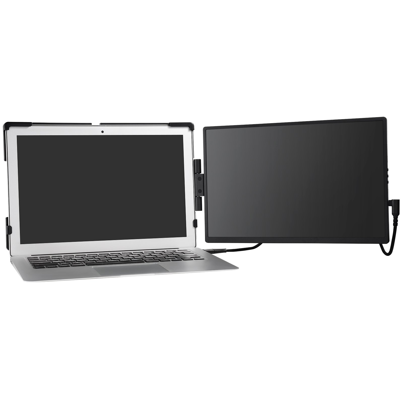 VEVOR Extensor de pantalla portátil para computadora portátil, monitor extendido dual FHD 1080P IPS de 14" para computadora portátil de 13"-17", monitor portátil giratorio USB-C/USB-A/puerto Mini HDMI, compatible con Mac/Wins/Android/Switch/PS5