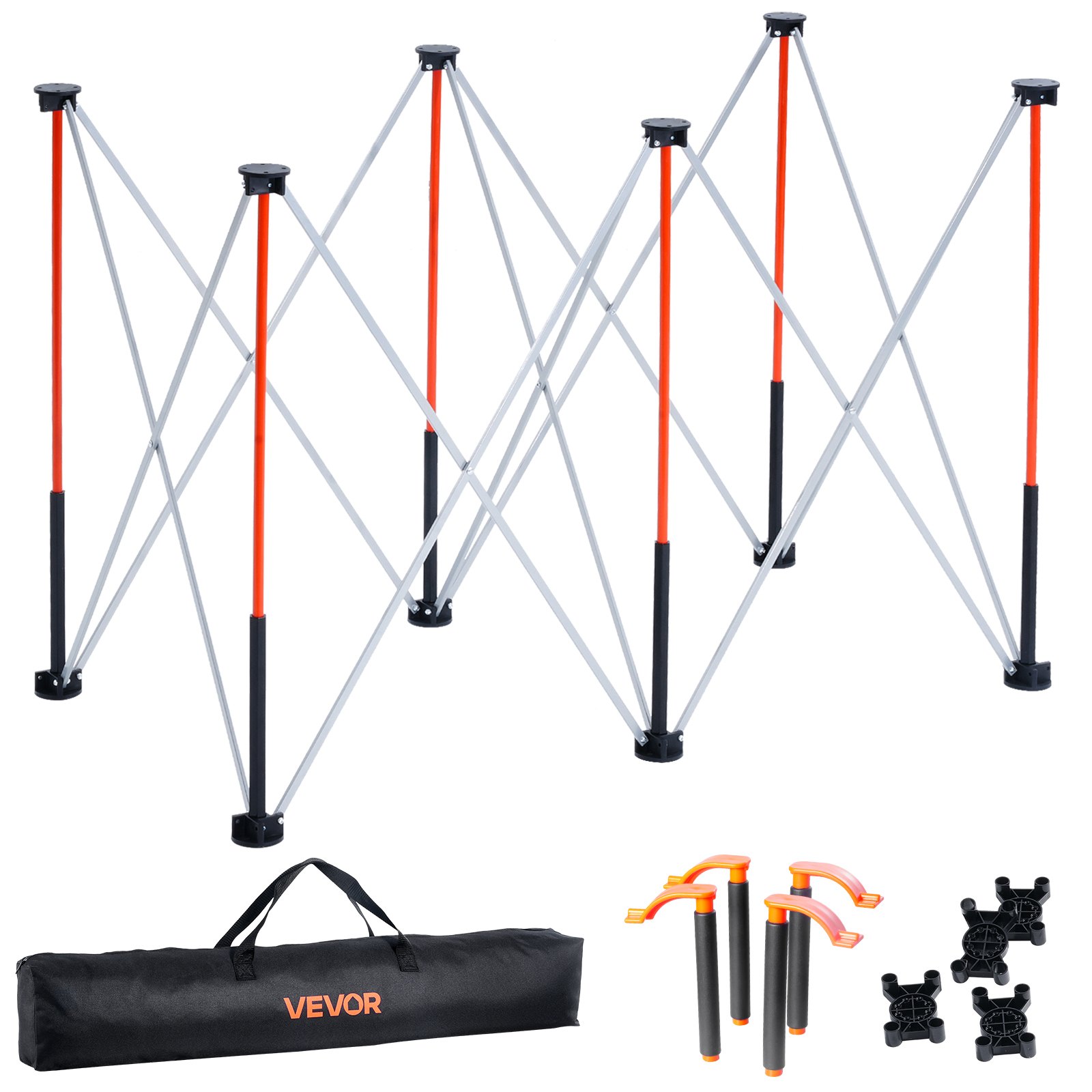 VEVOR Banco de Trabajo Plegable Portátil, Banco de Trabajo 1267 x 665 x 867 mm con Bolsa de Almacenamiento (Tablero no Incluido), Capacidad de Peso de 1135 kg para Garaje, Taller y Exterior