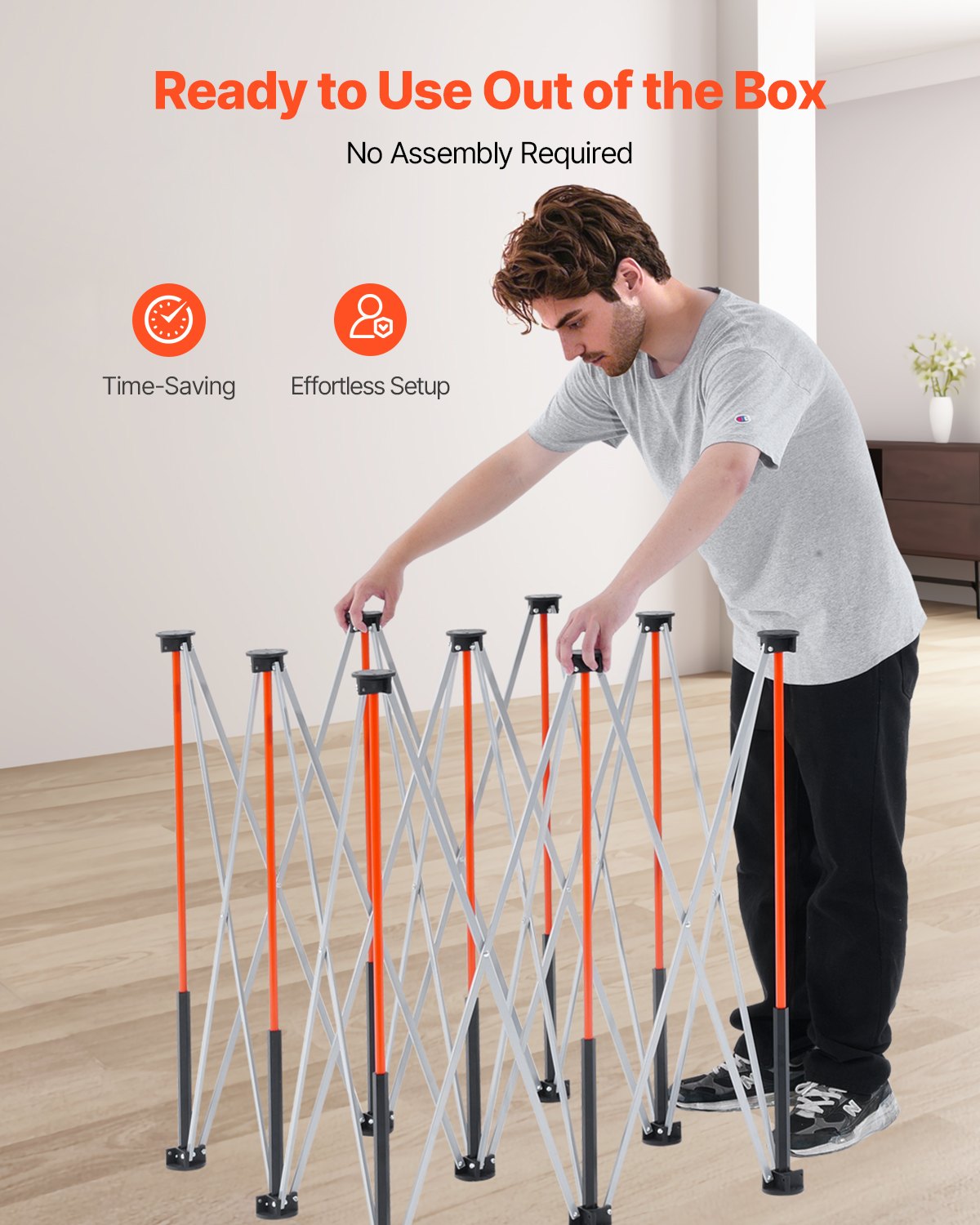 VEVOR Banco de Trabajo Plegable Portátil, Banco de Trabajo 1264 x 1264 x 733 mm con Bolsa de Almacenamiento (Tablero no Incluido), Capacidad de Peso de 1589 kg para Garaje, Taller y Exterior