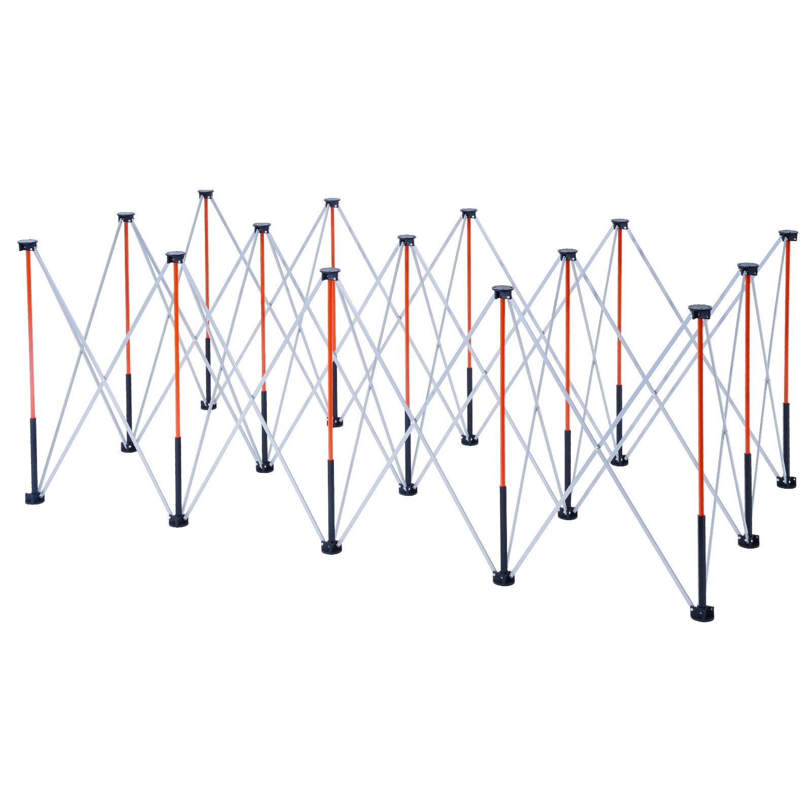 VEVOR Portable Folding Assembly Stand (2467 x 1266 x 865 mm), Collapsible Workbench Stand with 2724 kg Load Capacity & Storage Bag (no tabletop) for Garage Workshop