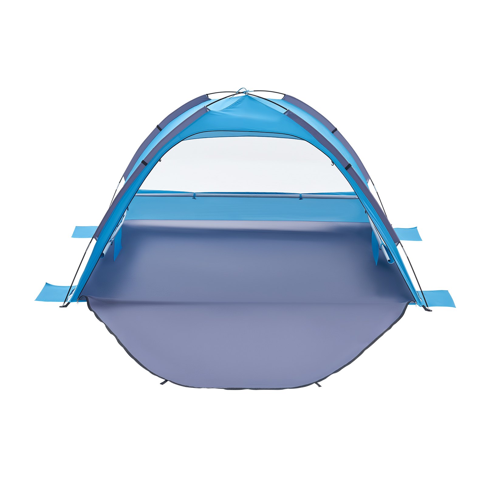 VEVOR Tienda de Playa para 3 Personas, Carpa de Refugio de Sol Protección UPF 50+, Carpa Portátil de Playa con Bolsa de Transporte y Bolsillos para Arena, para Acampar, Pescar, Picnics al Aire Libre