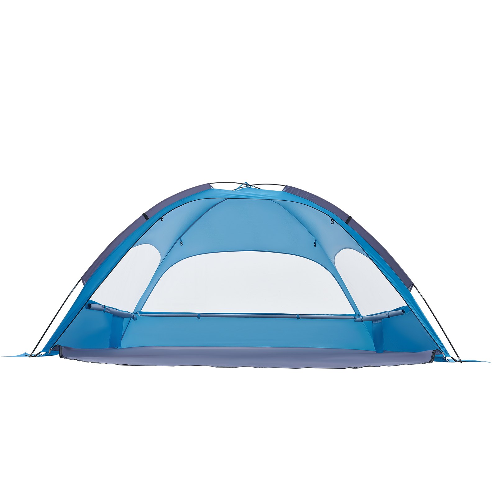 VEVOR Tienda de Playa para 3 Personas, Carpa de Refugio de Sol Protección UPF 50+, Carpa Portátil de Playa con Bolsa de Transporte y Bolsillos para Arena, para Acampar, Pescar, Picnics al Aire Libre