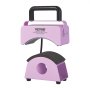 VEVOR - Prensa térmica para gorras, mini prensa térmica para gorras con panel de control integrado, placa calefactora curva de 5,9 x 3,15 pulgadas, base de seguridad y guante, apagado automático, color morado