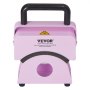 VEVOR - Prensa térmica para gorras, mini prensa térmica para gorras con panel de control integrado, placa calefactora curva de 5,9 x 3,15 pulgadas, base de seguridad y guante, apagado automático, color morado
