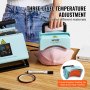 VEVOR 2 en 1 Máquina de prensado térmico para vasos y gorras, Mini prensa térmica para gorras y sombreros, Prensa térmica para vasos y tazas de sublimación de 11-30 oz, Control de temperatura y tiempo, Verde