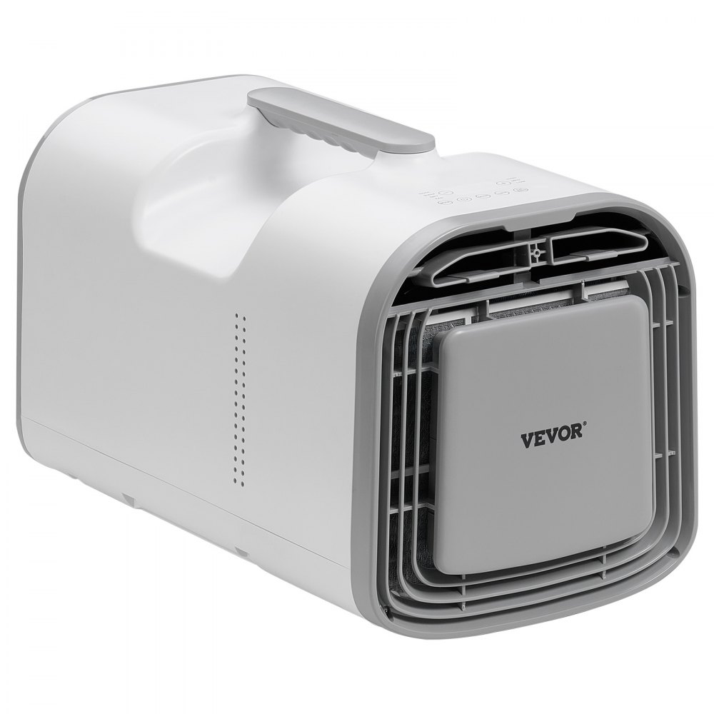 VEVOR Aire Acondicionado Portátil Ajustable, 3 Velocidades, 1070 kcal, Temporizador 24 Horas, 16 a 32 ℃, CA/CC, a Acampar al Aire Libre, Casas Rodantes o Uso Doméstico, Blanco, 510 x 270 x 315 mm