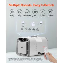 VEVOR Aire Acondicionado Portátil 1070 kcal para Tiendas Campaña CA/CC Blanco