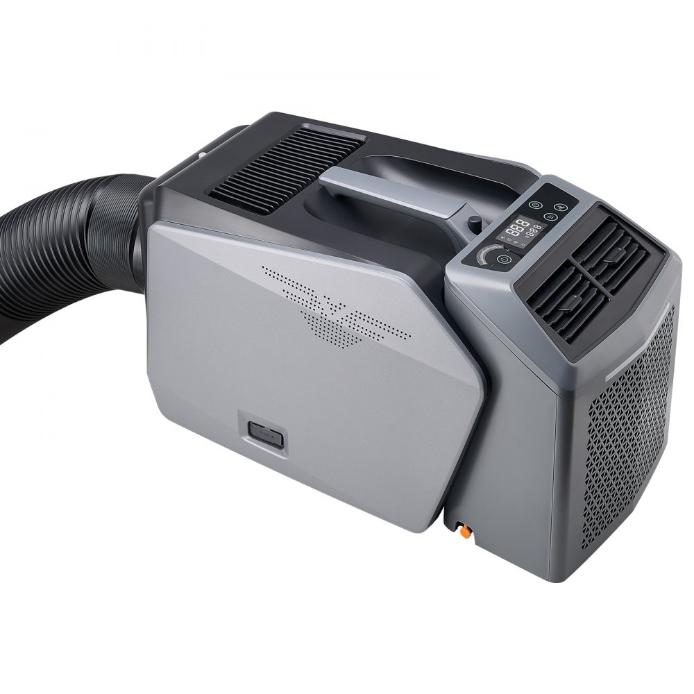 VEVOR Portable Air Conditioner, 5000 BTU, 3-Speed Air Conditioner with 24-Hour Timer, Cooler, Adjustable from 16-32 °C, Compatible with AC/DC, Camping, RVs or Home Use, Grey, 320x580x346 mm