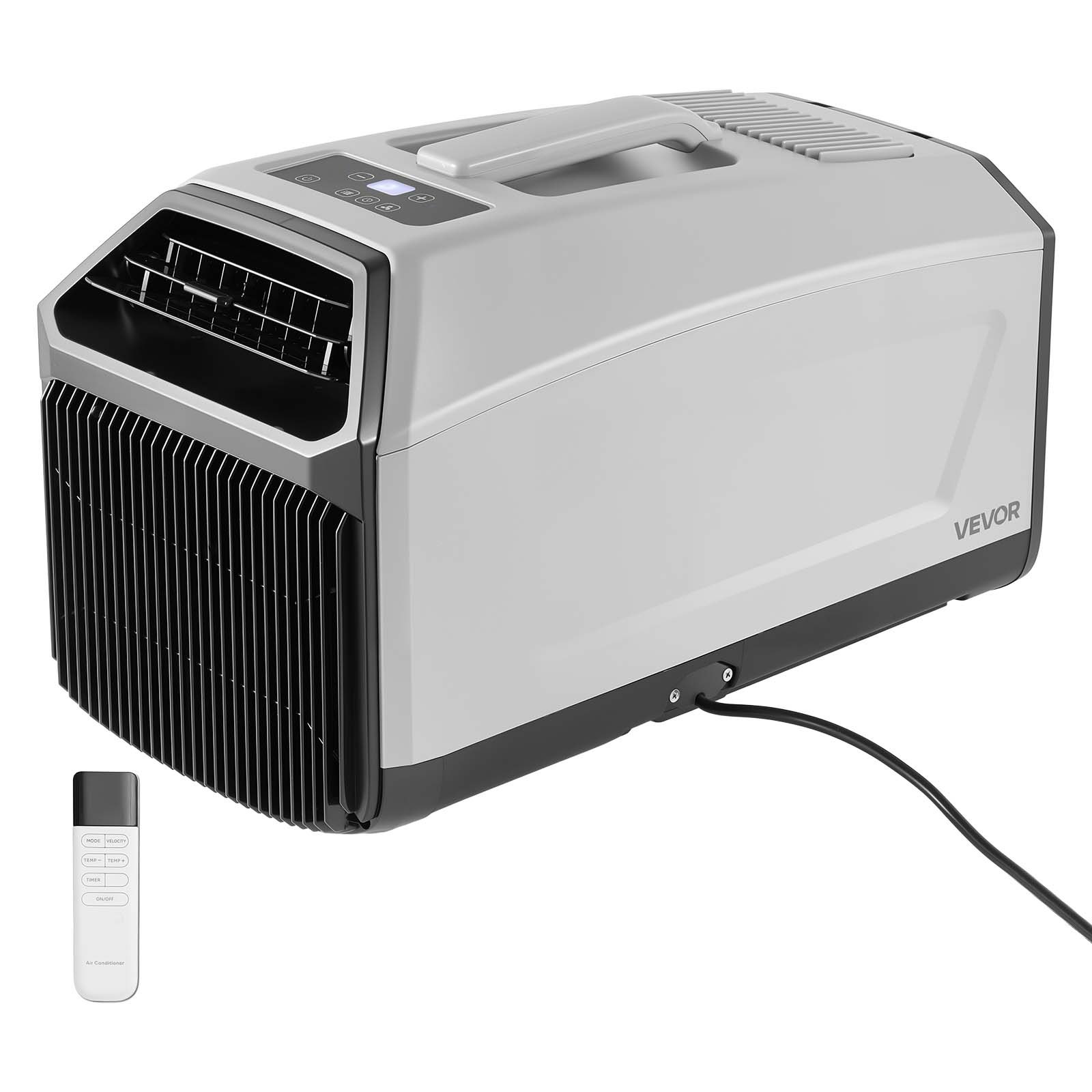 VEVOR Aire Acondicionado Portátil, 150 m³/h, 440 W con Manguera, Control Táctil, Mando Temporizador 1-24 h, Bajo Ruido, Aire Acondicionado para Camping, Tienda de Campaña, Caravana y Espacios Pequeños