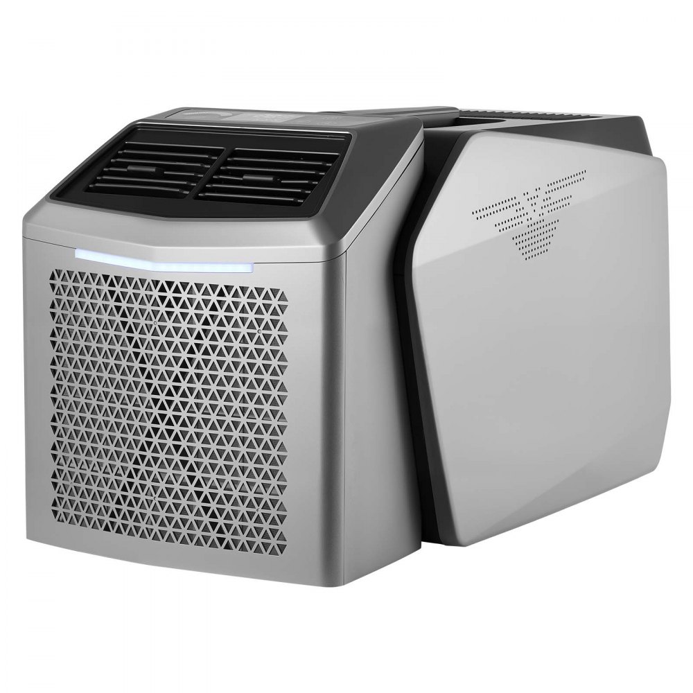 VEVOR Aire Acondicionado Portátil, 200 m³/h, 580 W con Doble Manguera, Control Táctil y Remoto, Temporizador 1-24 h, Bajo Ruido de 58 dB, para Camping, Caravana, Tienda de Campaña y Espacios Pequeños
