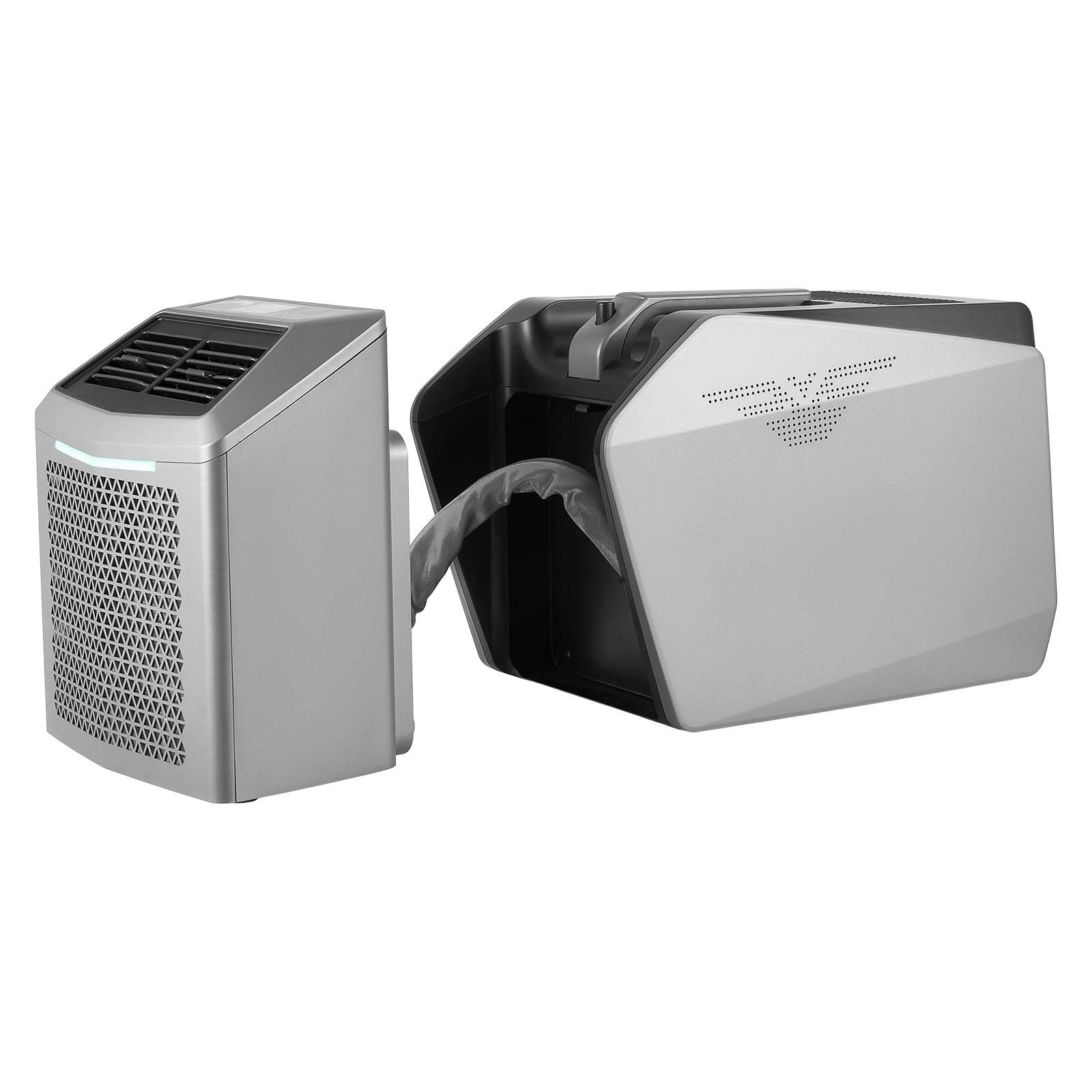 VEVOR Aire Acondicionado Portátil, 200 m³/h, 580 W con Doble Manguera, Control Táctil y Remoto, Temporizador 1-24 h, Bajo Ruido de 58 dB, para Camping, Caravana, Tienda de Campaña y Espacios Pequeños