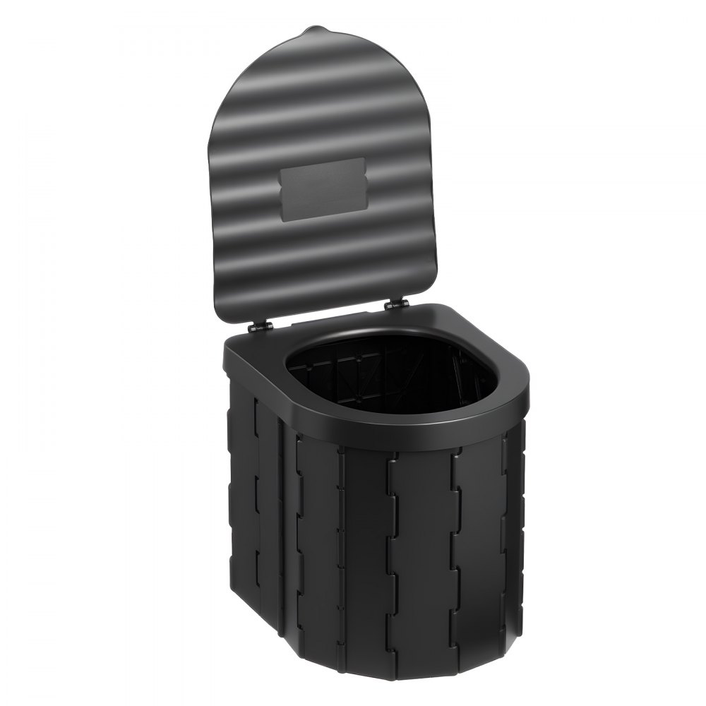 VEVOR Inodoro Portátil Plegable 300 mm con Carpa, Inodoro Portátil para Camping Carga de 150 kg, con Bolsa de Transporte, para Uso Doméstico, Viajes en Autocaravana, Senderismo, Navegación, Coche