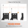 Carrito para subir escaleras VEVOR: diseño plegable en 3 pasos, ahorra espacio y es eficiente para un fácil almacenamiento.