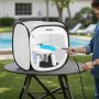 VEVOR Cabina de Pintura Portátil, Área de Trabajo de 40,5 x 40,5 x 43 cm, Carpa Emergente para Pintar con Aerosol, Impermeable, para Maquetas Pequeñas, Esculturas, Jarrones y Marcos de Fotos